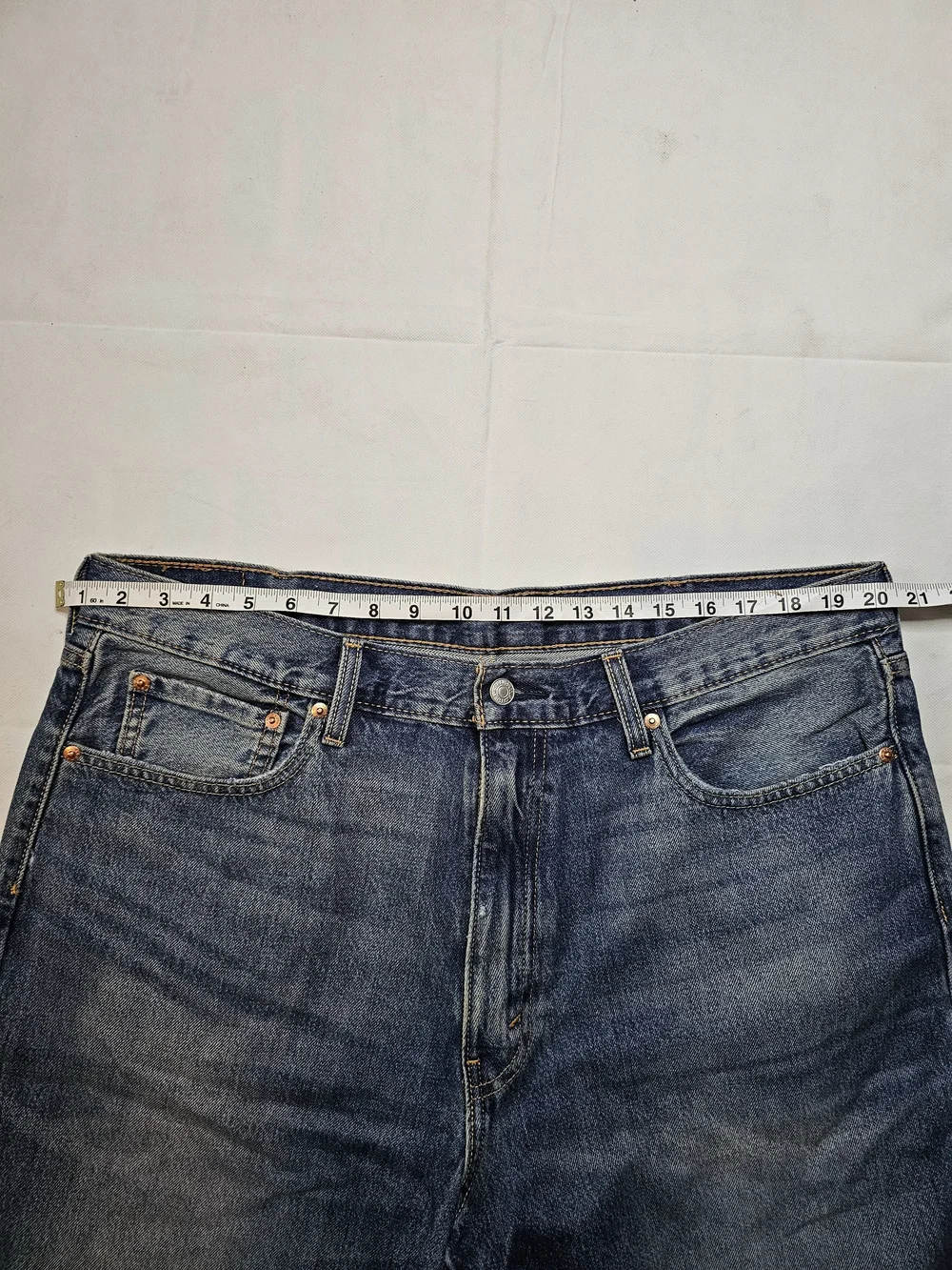 Levi's Blue Washed Denim Jean Shorts